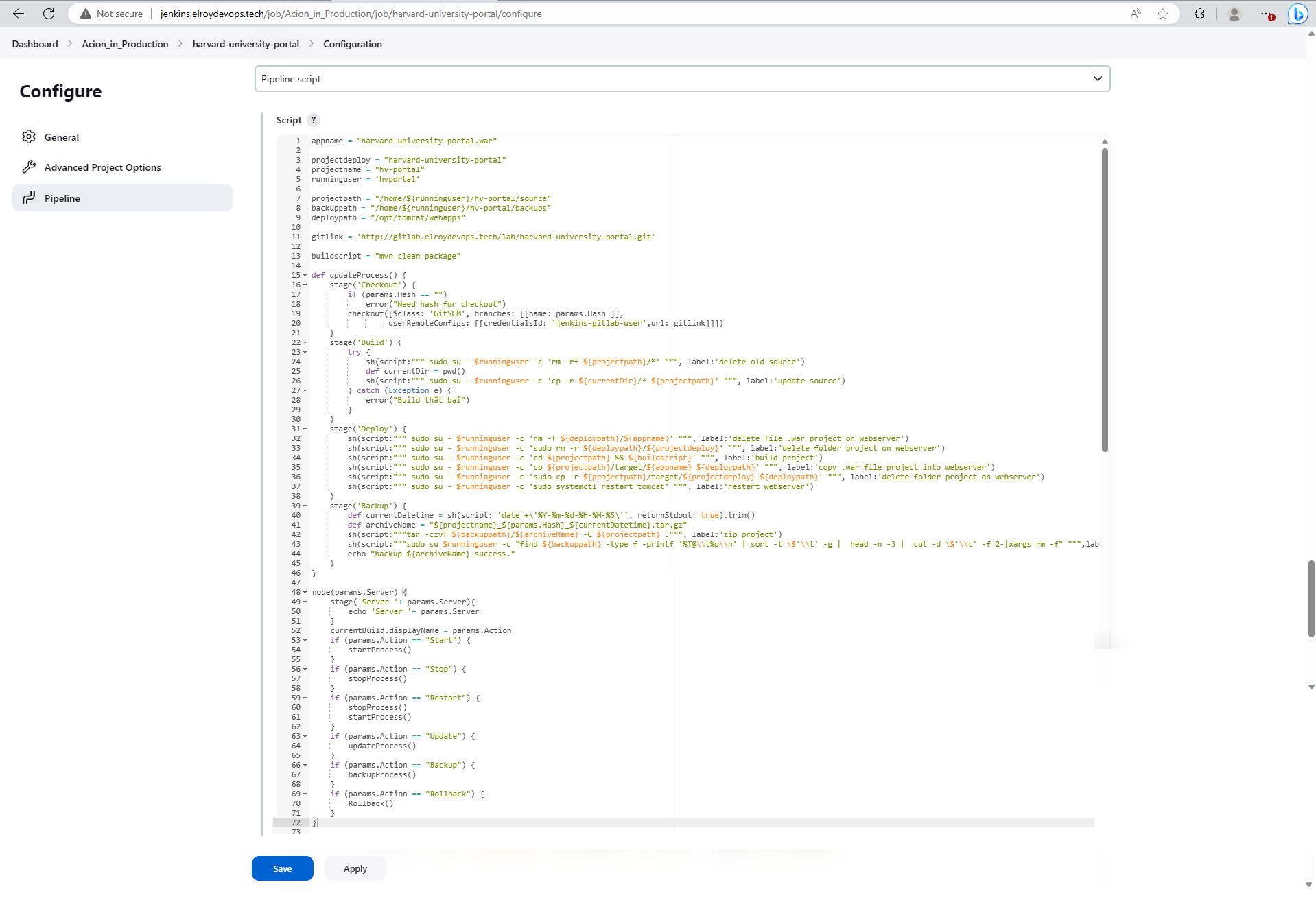 jenkins ci cd pipeline