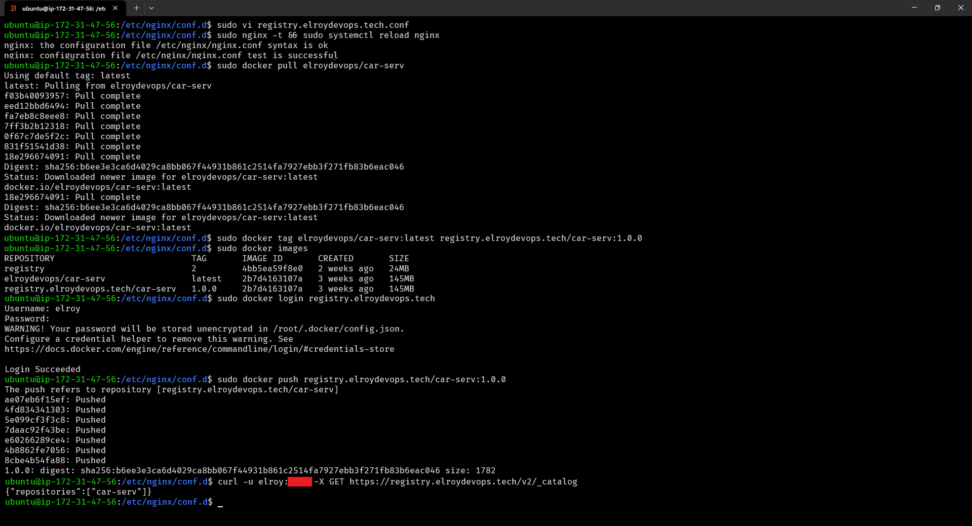 docker private registry