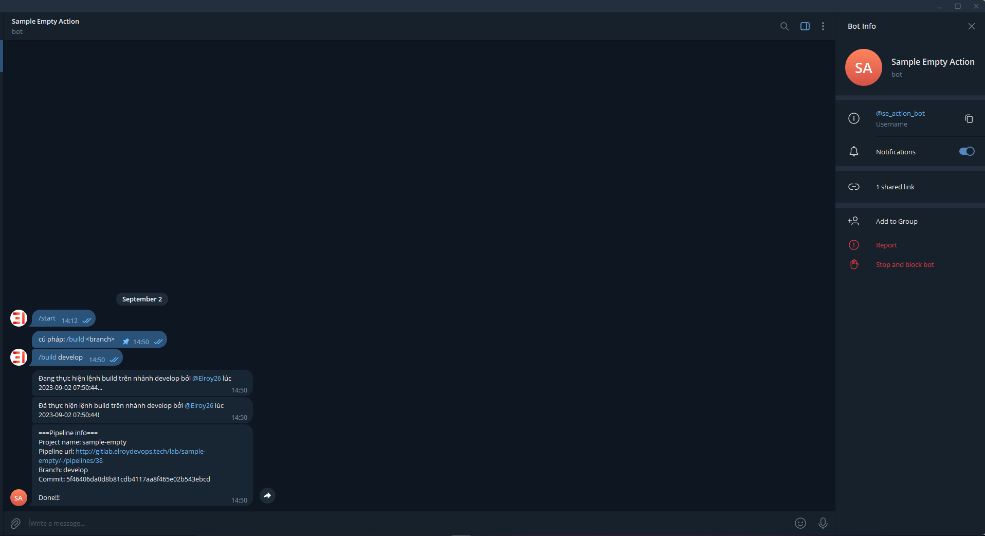 phương pháp chatops Gitlab